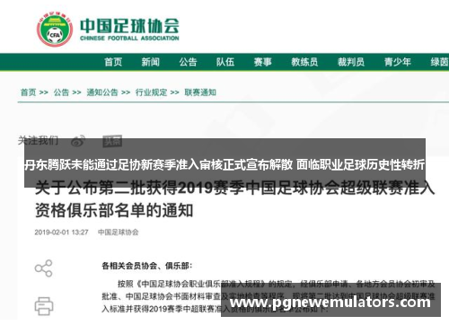 丹东腾跃未能通过足协新赛季准入审核正式宣布解散 面临职业足球历史性转折 丹东腾跃未能通过足协新赛季准入审核正式宣布解散 面临职业足球历史性转折